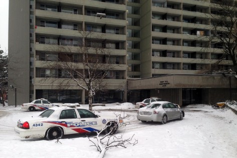 Police investigate a stabbing in Scarborough on Jan. 5, 2014. CITYNEWS/Daniel Berry