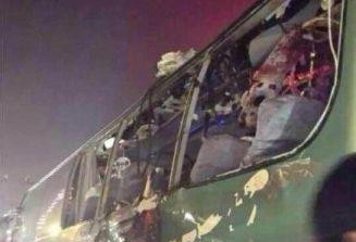 陕西蒲城一部客车爆炸 已经造成7死8伤