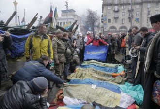 抗议者称基辅已被空置  总统下落不明