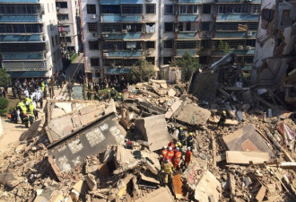 浙江奉化市一幢5层居民楼倒塌多人被埋