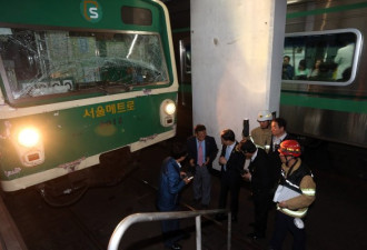 韩国地铁追尾 乘客拒留原地强行跳车