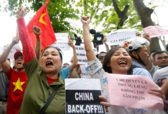 越南民众示威抗议中国 邻国拒绝掺和