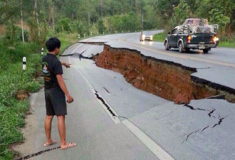 阿弥陀佛！泰国地震大佛断头 道路开裂