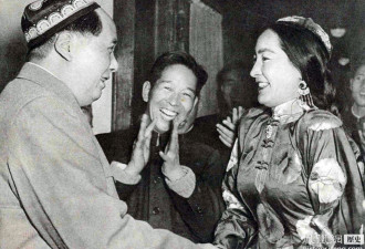 历届领导人戴花帽 接见维族同胞旧照