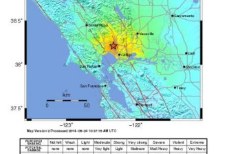 美国旧金山湾区6.0级地震 过万居民断电