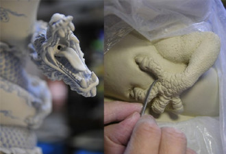 惊呆！看香港艺术家创作液体陶瓷雕塑