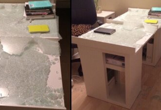 网友分享恐怖经验 IKEA玻璃桌会自爆