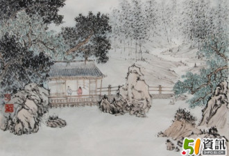 吴茗山“宋人词意系列”水墨画展举行