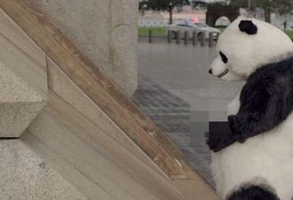 央视广告将中国人比作熊猫 街头随地小便
