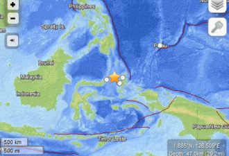 印尼东北海域发生7.3级地震或引海啸