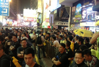 香港星期五晚再现响应重占旺角人潮