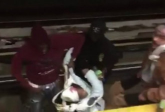 蒙城3人不顾危险跳下地铁站台救1妇女