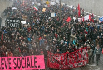 抗议政府紧缩开支政策 魁省5万学生罢课