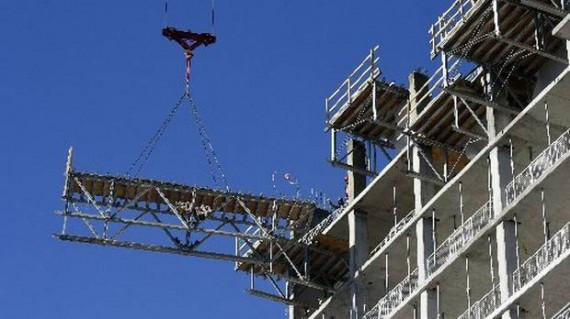 Construction of a condominium project in Toronto on Jan. 28, 2015. (Fred Lum/The Globe and Mail)