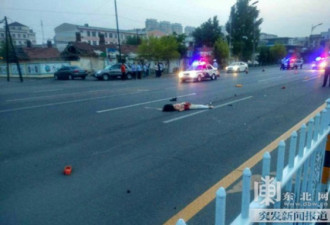 哈尔滨男女赤裸上身吵架 被车撞双亡
