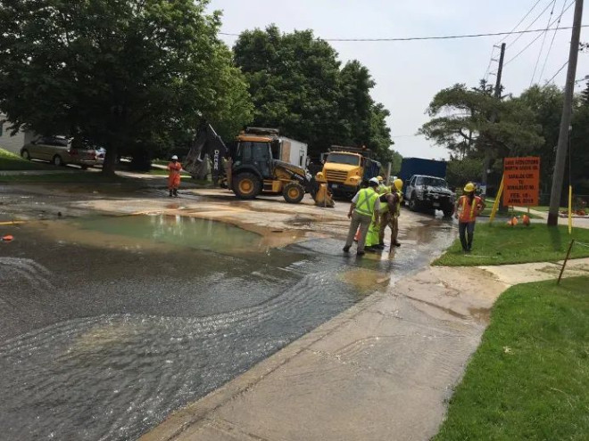 Water main break