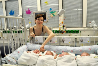 德国65岁女子顺利产下健康4胞胎宝宝