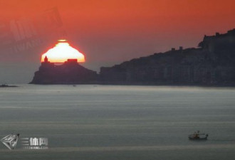 意大利发生奇怪日落景观：太阳变方块