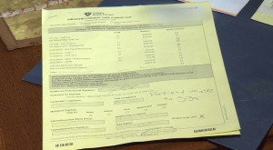 Naveed Ahmed's hospital discharge paper 