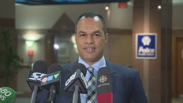 Toronto Police Deputy Chief Peter Sloly takes questions from reporters at Toronto Police Headquarters on resigning from the service after a 27-year career.