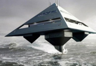 建筑师设计金字塔豪华游艇 悬浮海面