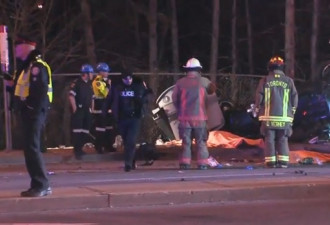 北约克惨烈车祸 3人当场丧生2人命危