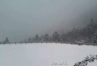 陕西降温五月现飞雪 积雪厚达五厘米
