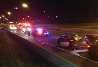 2男子盗车遭警追逐 401高速撞车被擒获