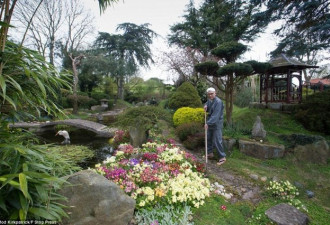 僧人花费35年 将荒地改造成日式花园