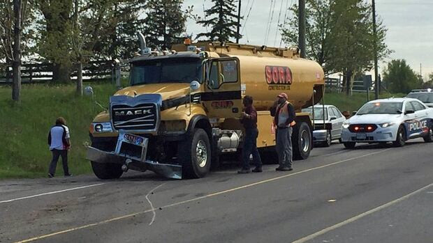 Tanker truck school bus