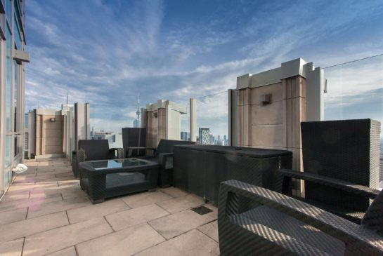 The unit features two separate terraces. Former Leafs' player Phil Kessel bought the Bay St. condo in 2009 and just sold it for $3.3 million.