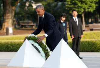 奥巴马向广岛和平纪念碑献花圈 并未道歉