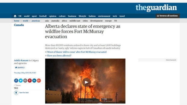 Fort McMurray fire makes headlines around the worl