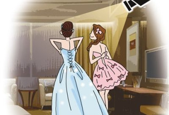 新娘伴娘酒店换衣服 被房间里摄像头拍下