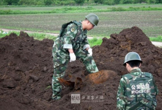 黑龙江一居民挖出日军遗留炸弹 重达300多斤