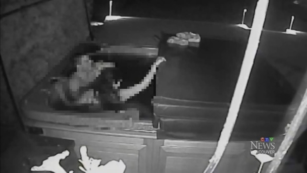 Lewd, nude in stranger's hot tub Lewd, nude in stranger's hot tub