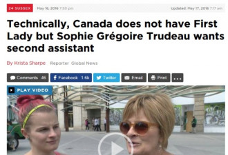 女性歧视？加拿大第一夫人女助理舆论?