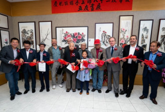 庆祝谈锡永82度华诞"五友画展"开幕