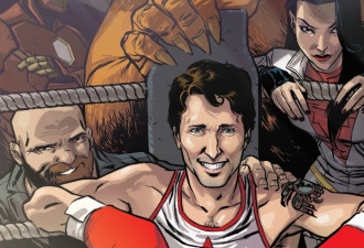 加拿大总理杜鲁多登上漫画封面变身拳击超人