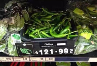 奥克兰天价青椒600元一公斤 留学生直呼吃不起