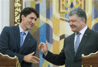 避谈军售签署自由贸易协定：杜鲁多在乌克兰