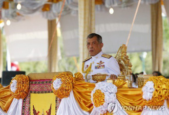 泰国王室继承人出国 穿露脐背心 抱卷毛狗