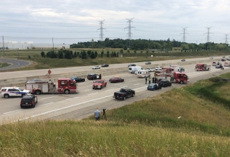 Hwy 407发生重大车祸 汽车故障失控 三人身亡