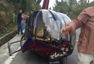 重庆一载4人观光直升机坠落 伤亡不明