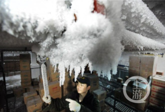 冰火两重天！重庆40度高温冻库员工穿棉袄上班