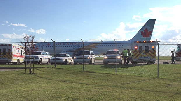 Plane lands due to hail Plane lands due to hail