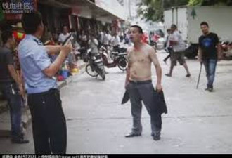 西安男子持瓦刀伤人 被民警鸣枪后击中腿部制服