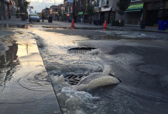 多伦多半夜闹鬼：两处水管爆裂发大水