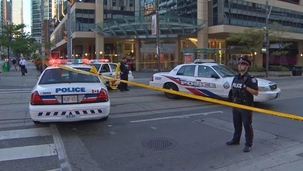 Dundas Street West between Yonge and Bay Streets could be closed until the early afternoon on Monday.
