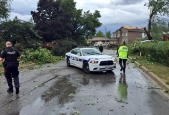 强雷暴砍倒大树多处断电  多伦多北部现龙卷风